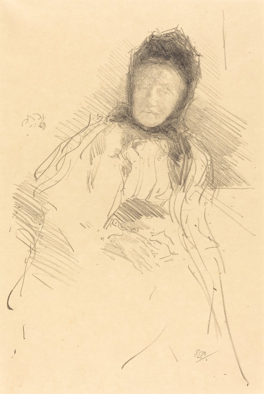 Oavslutad skiss av Lady Haden av James Abbott McNeill Whistler