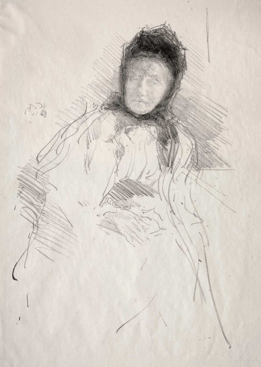 Ofullbordad skiss av Lady Haden av James McNeill Whistler
