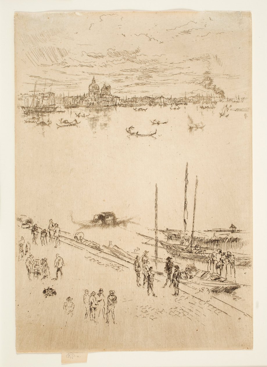 ”Upright Venice”, ur serien ”Twenty-Six Etchings”, även känd som ”Second Venice Set” av James McNeill Whistler