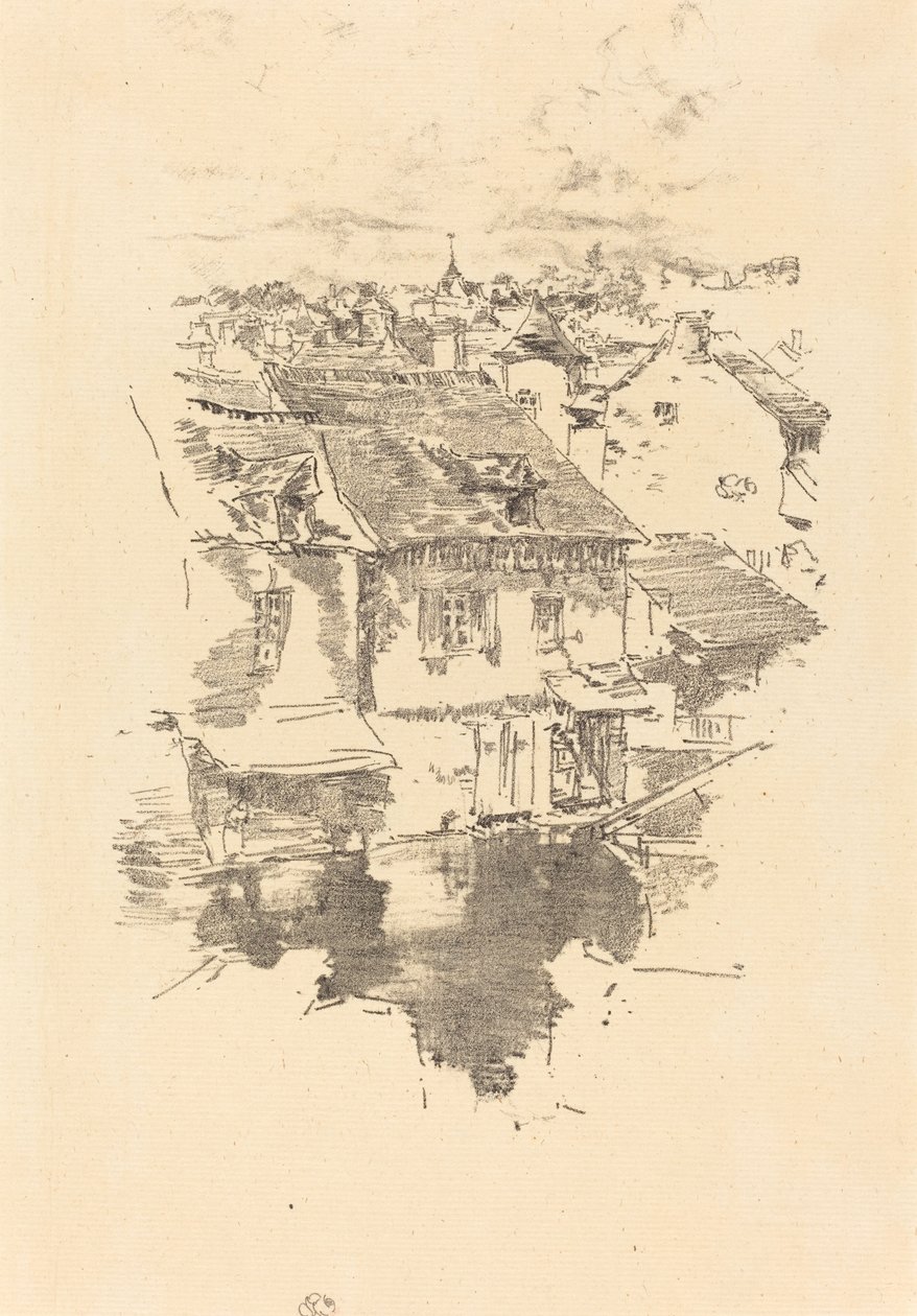 Vitré: Kanalen av James Abbott McNeill Whistler