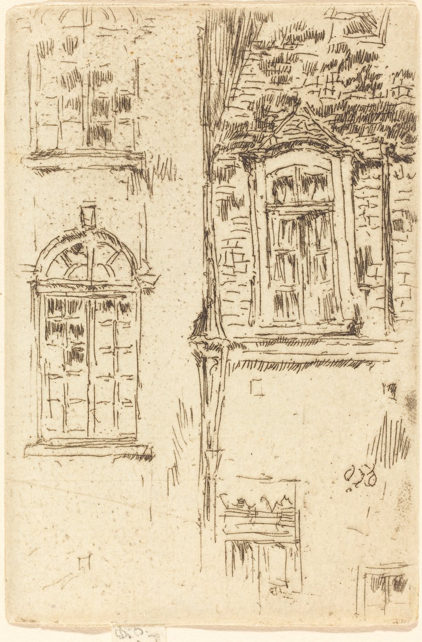 Fönster mittemot hotellet, Bourges av James Abbott McNeill Whistler