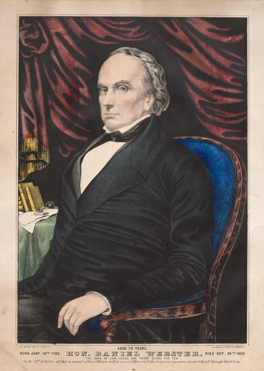 Hon. Daniel Webster, 70 år gammal av James Merritt Ives