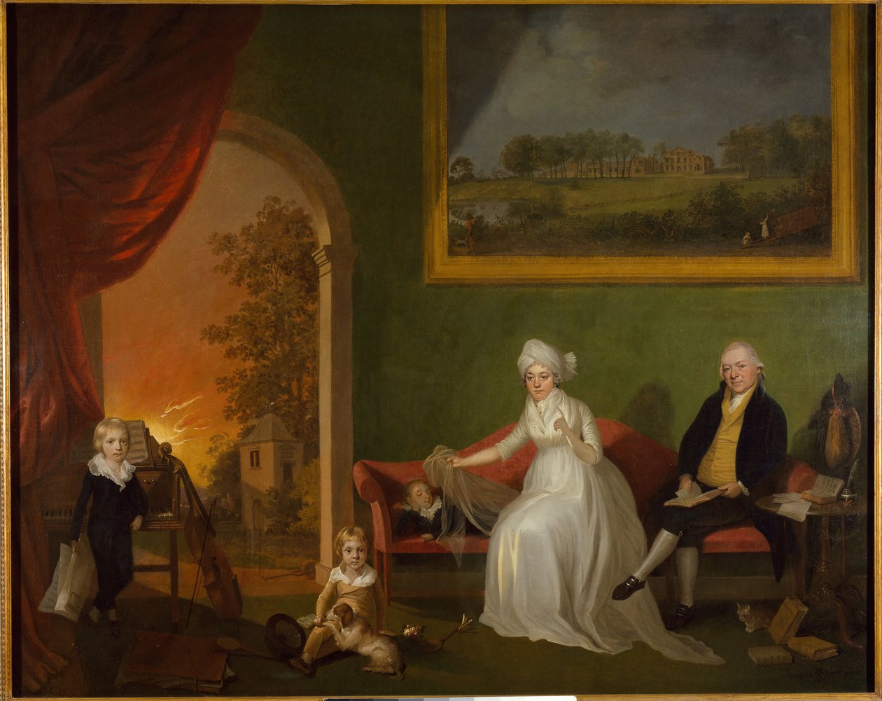 Porträtt av Robert Mynors och hans familj, 1797. av James Millar