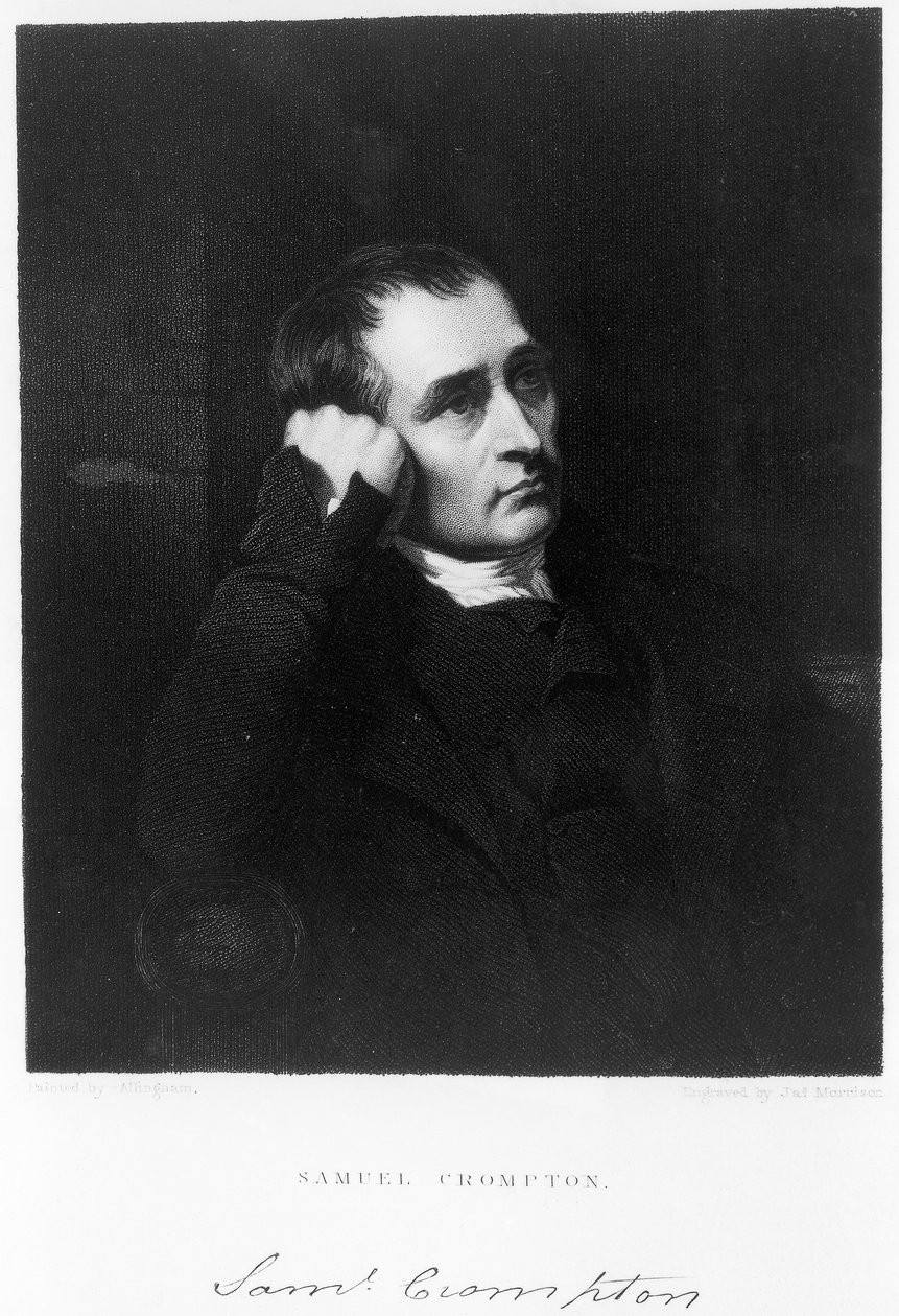 Samuel Crompton, engelsk uppfinnare av den spinnande mulen, c1880-talet av James Morrison