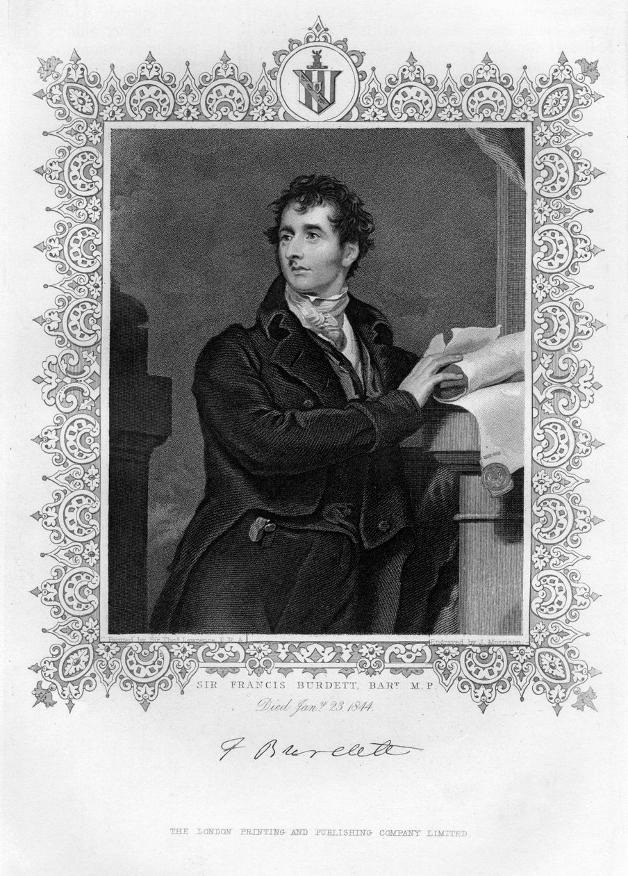 Sir Francis Burdett 1770-1844, engelsk reformistisk politiker, 1800-talet. av James Morrison