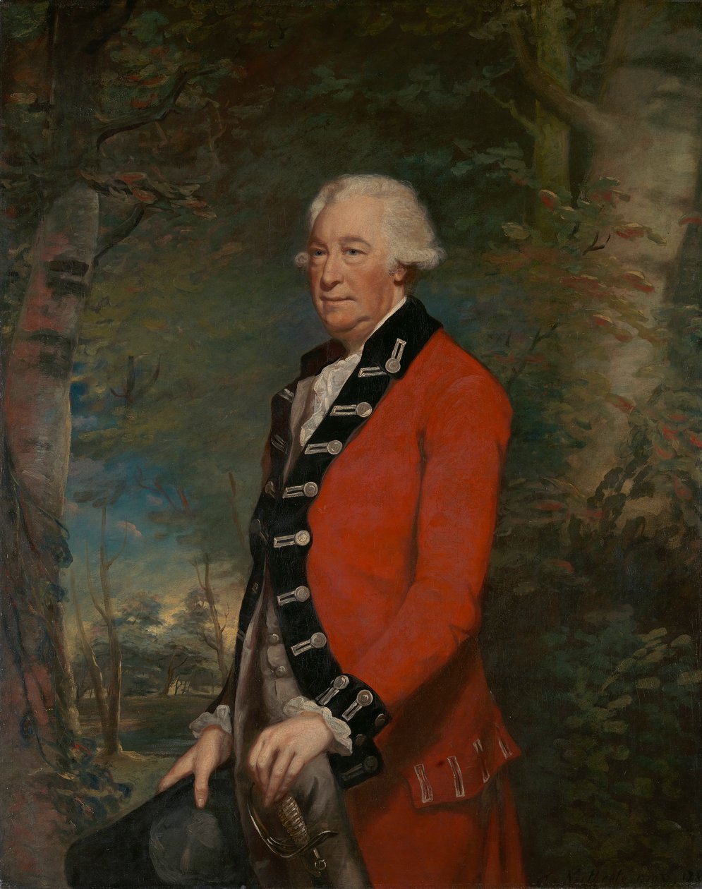 Sir Ralph Milbanke, Bt., i uniformen från Yorkshire (North Riding) Militia av James Northcote