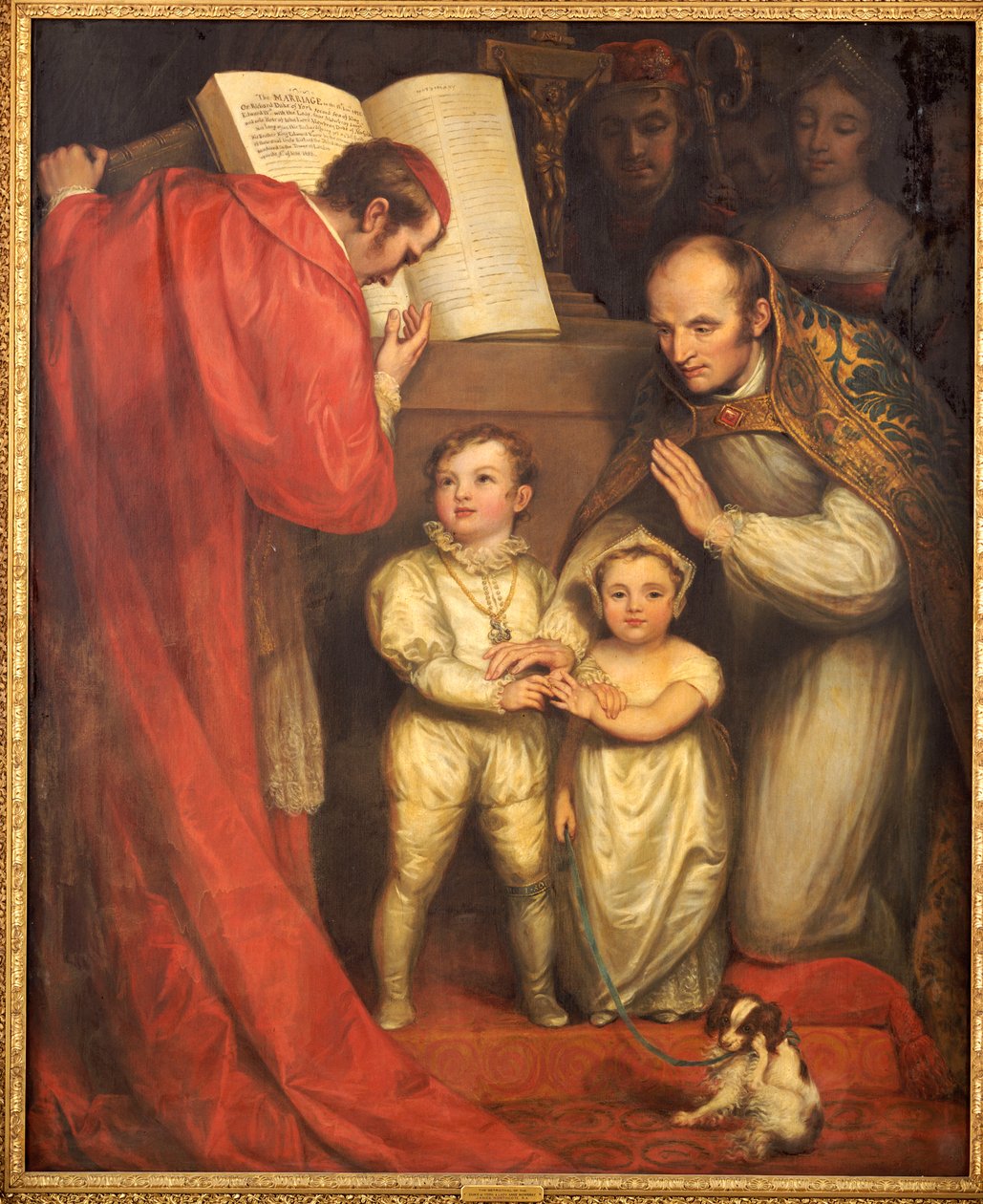 Rikard av Shrewsburys, hertig av York, äktenskap med Lady Anne Mowbray, 1820 av James Northcote