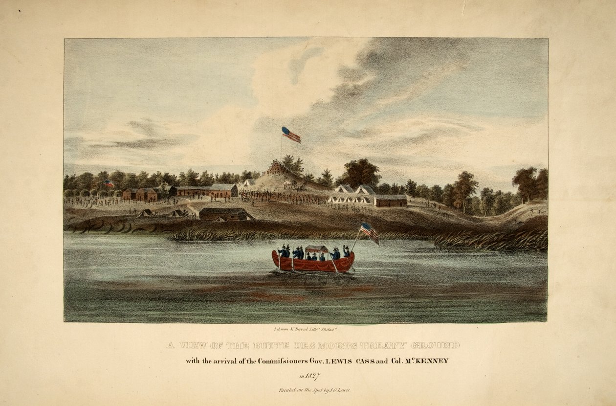 En vy av Butte Des Morts Treaty Ground av James Otto Lewis