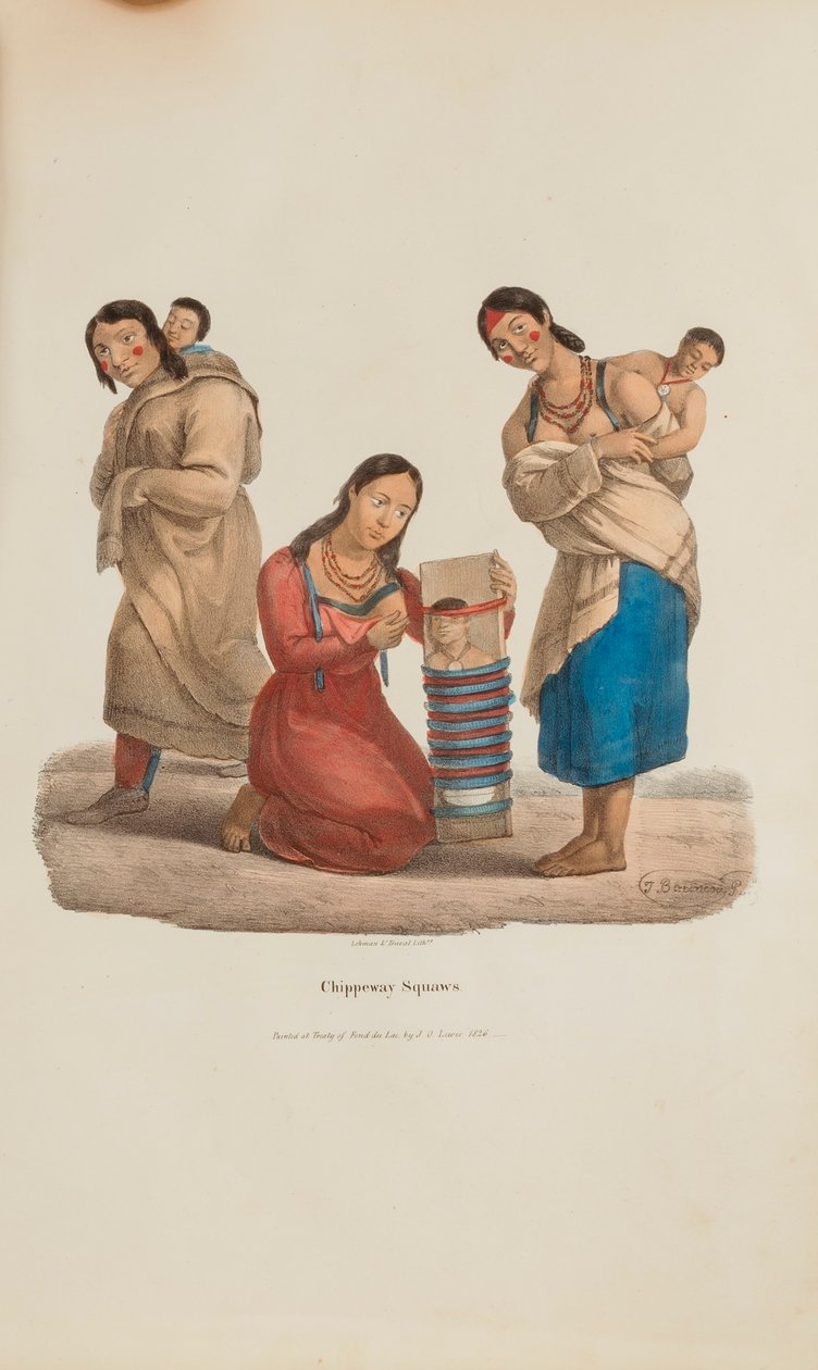 Chippeway-kvinnor, från The Aboriginal Portfolio av James Otto Lewis