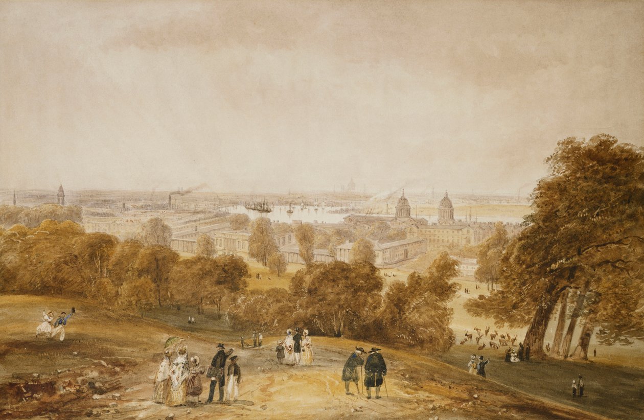 En utsikt över London från Greenwich, av James Pattison Cockburn