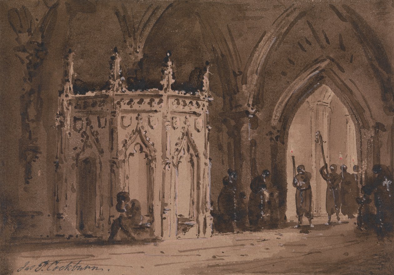 Procession i en kyrka av James Pattison Cockburn