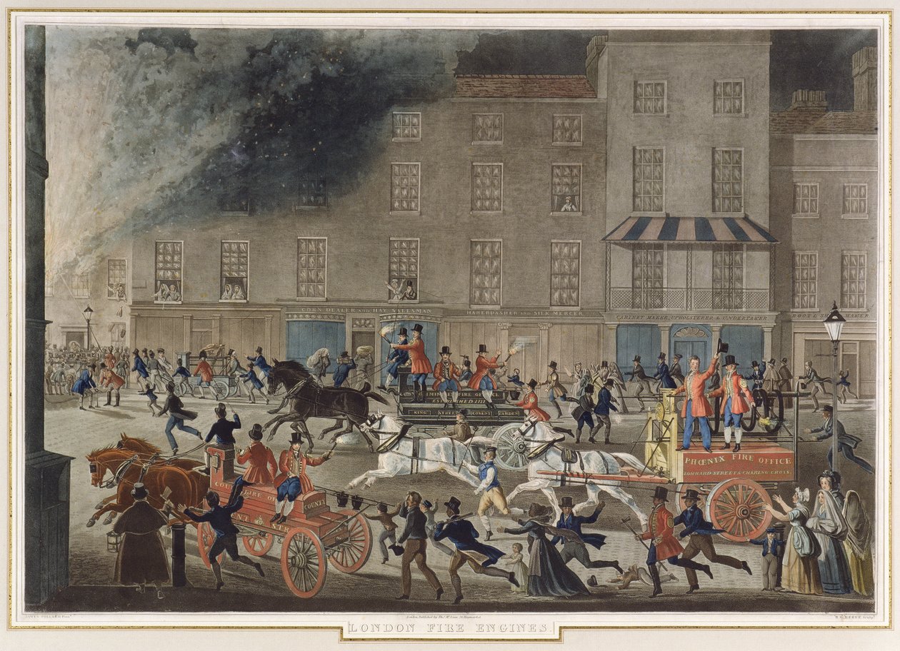 London Fire Engines, ca 1830 av James Pollard