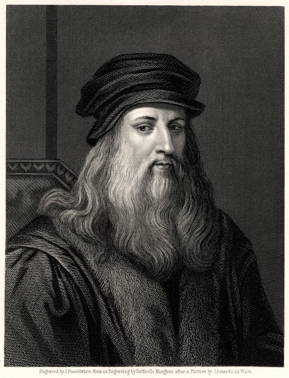 Leonardo da Vinci, 1800-talet av James Posselwhite