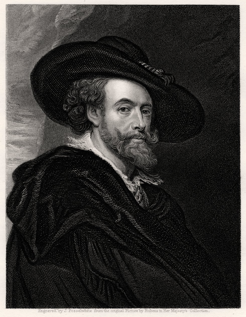 Peter Paul Rubens, flamländsk konstnär, 1800-talet av James Posselwhite