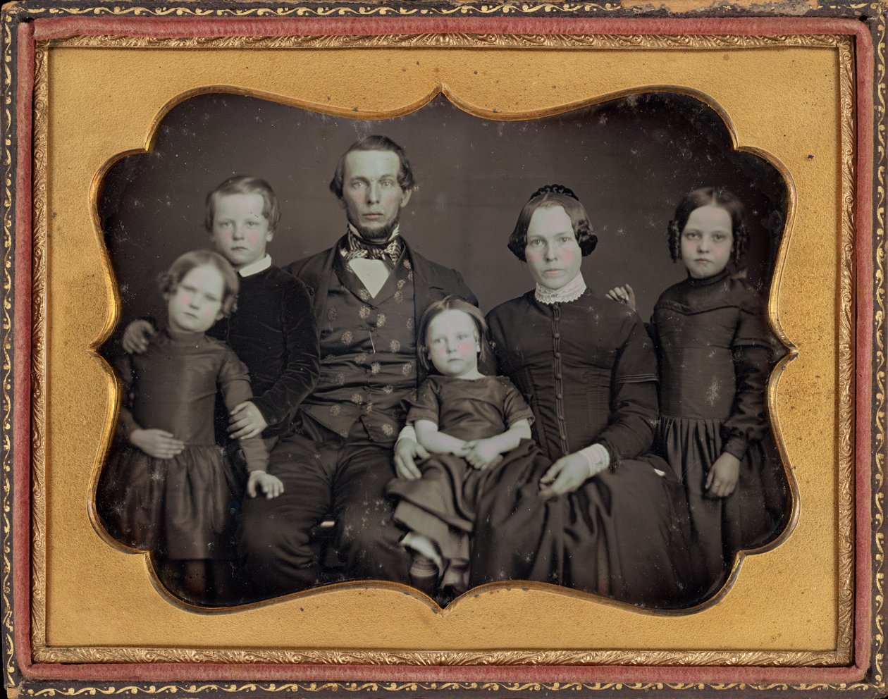 Porträtt av en familj,ca. 1848 (foto) av James Presley Ball