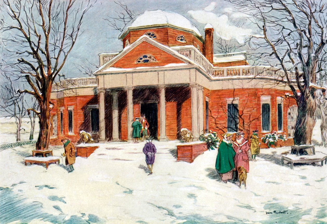 Monticello, nära Charlottesville, Virginia, USA, c1700-talet 1921. av James Preston