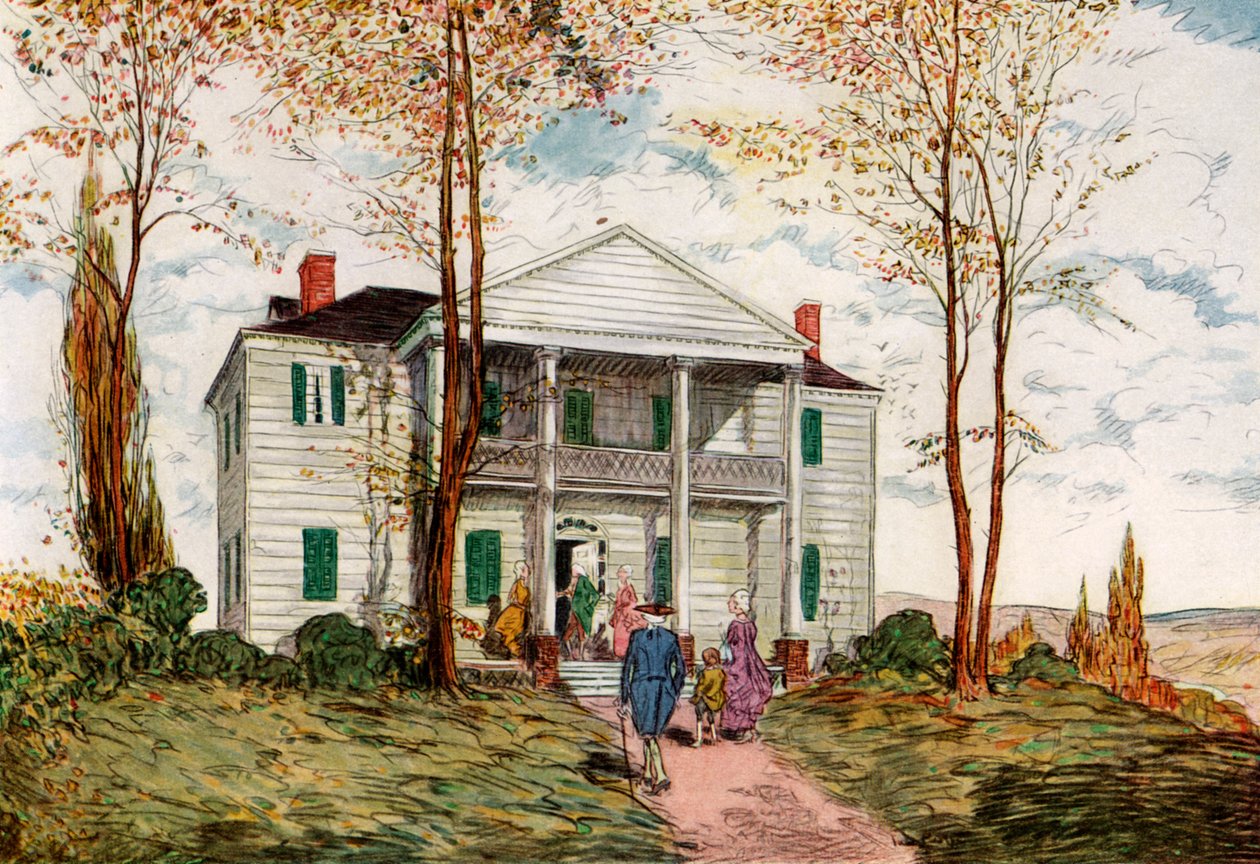 Morris-Jumel Mansion, Washington Heights, c1700-talet 1921. av James Preston