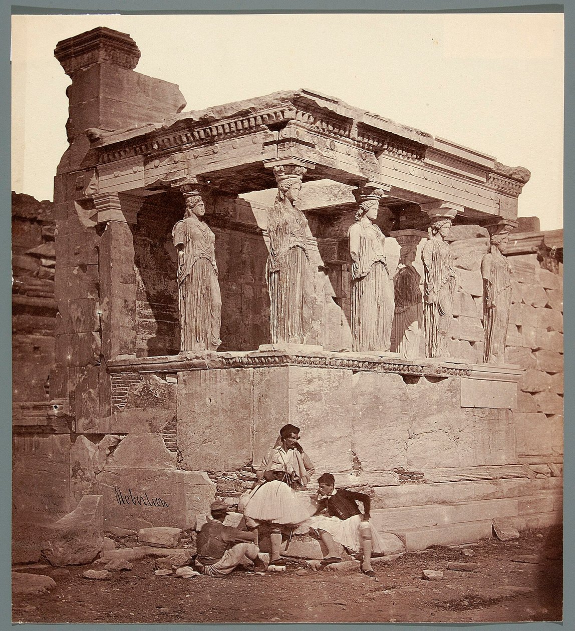 Erekhtheion - tempel på Akropolis i Aten. av James Robertson