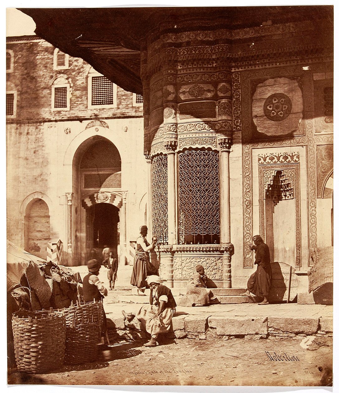 "Seragliots kejserliga port" [Istanbul. Ahmed III:s fontän vid porten till Topkapipalatset] av James Robertson