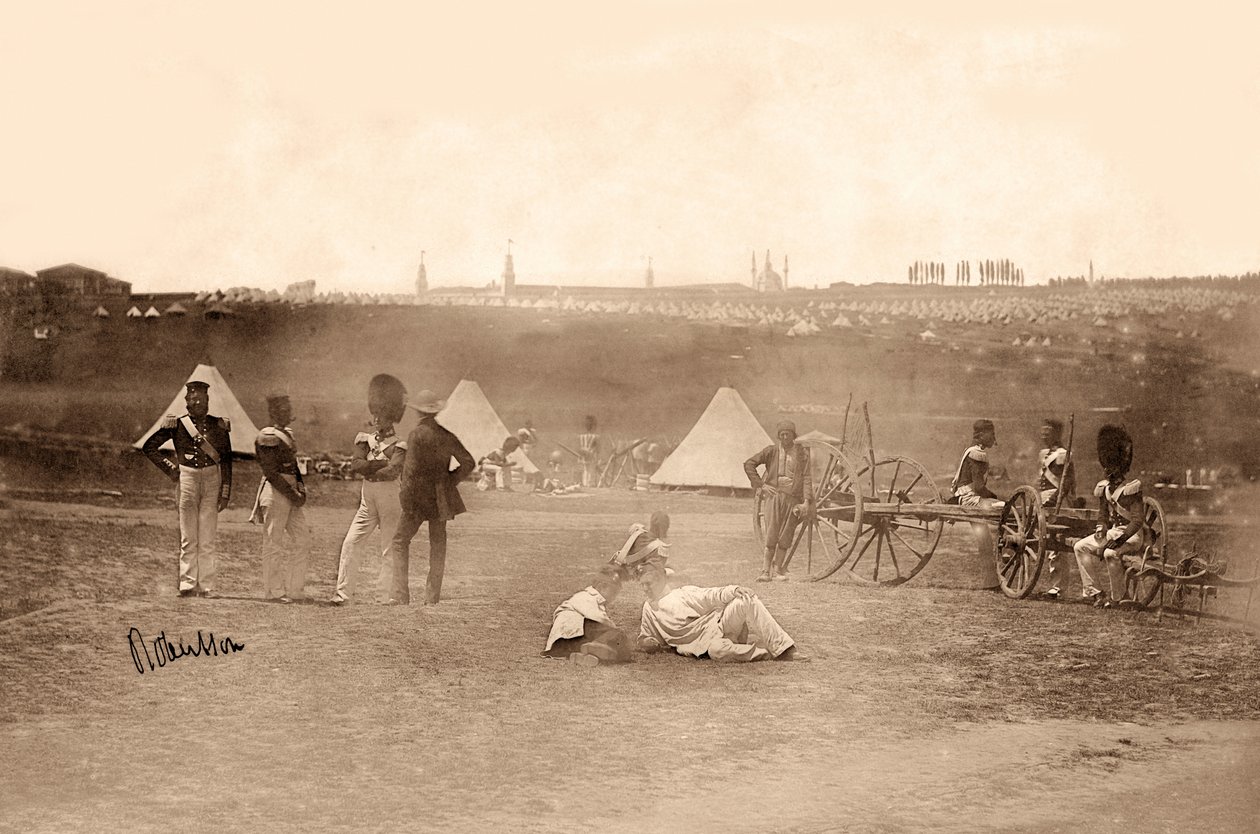 Huvudgardet, grenadjärgardet, Haider Pasha, Scutari, 1854 av James Robertson