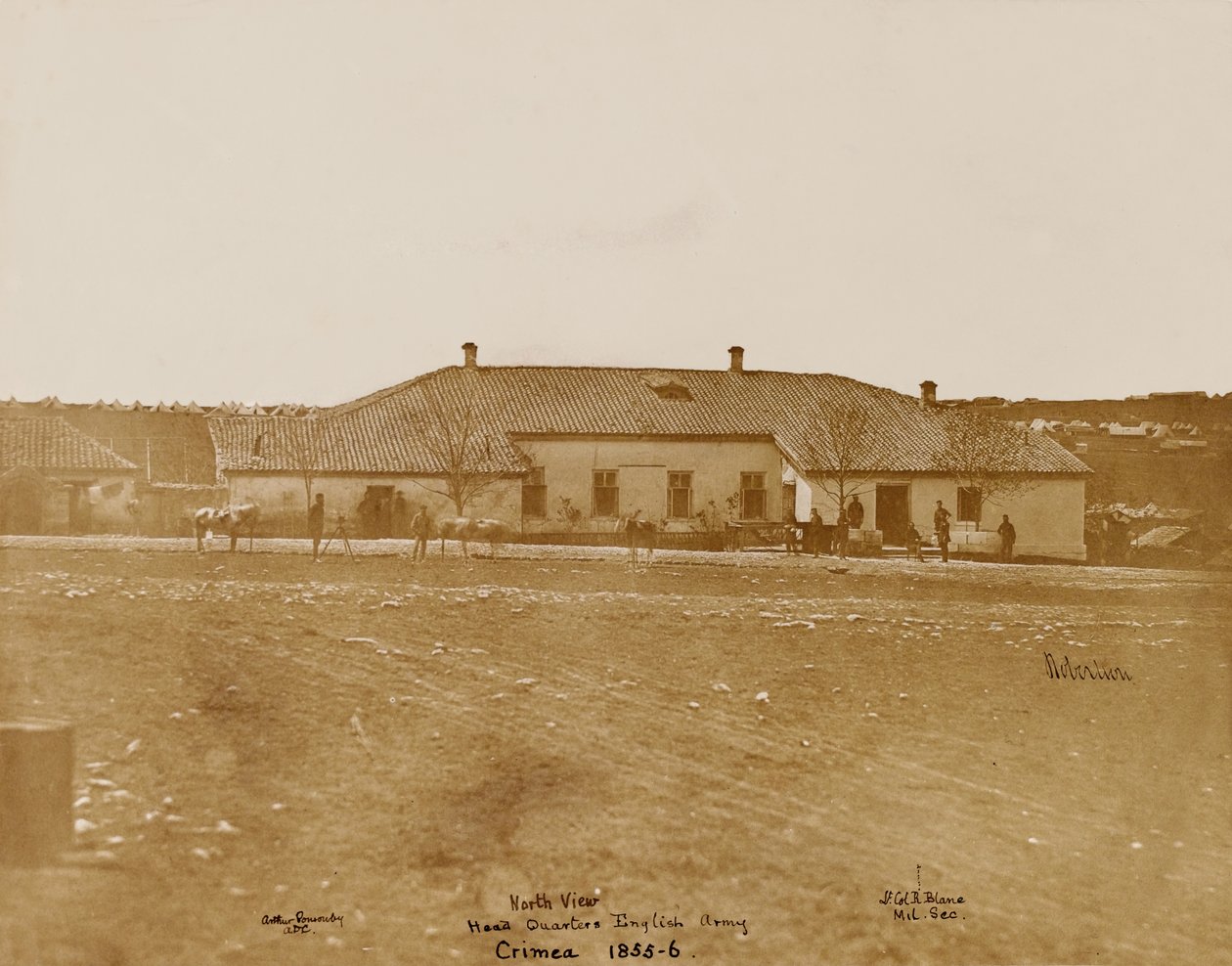 North View Head Quarters English Army, ca 1855 (foto) av James Robertson