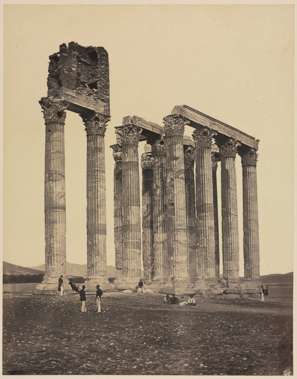 Jupiter Olympius tempel, ca. 1853. av James Robertson