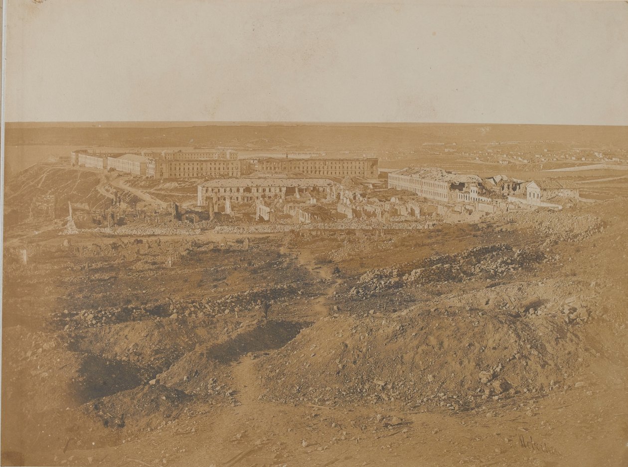 Den stora baracken efter belägringen, 1855 av James Robertson
