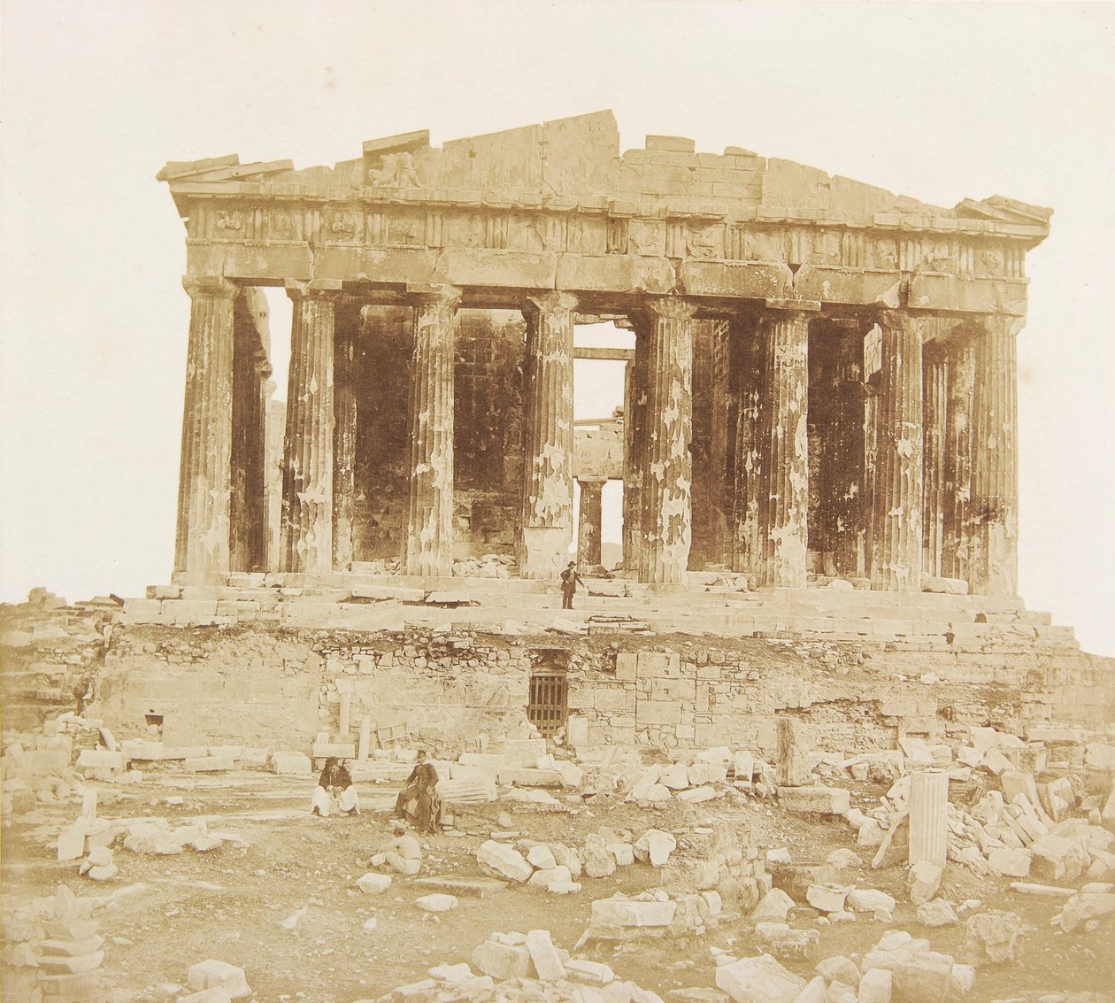 Vy över Parthenon från väst av James Robertson av James Robertson