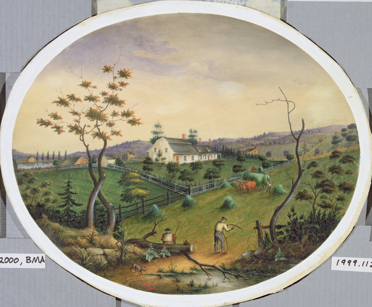Van Brunt Homestead, ca 1865 (wc på papper) av James Ryder van Brunt