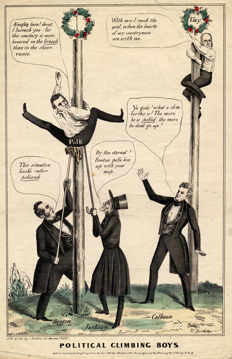 Politiska klättrande pojkar, publicerad av J Baillie, H Bucholzer, New York, 1844 av James S. Baillie