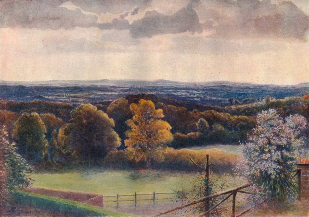 "Utsikt från Coneyhurst Hill, Ewehurst", 1911, 1914 av James S Ogilvy