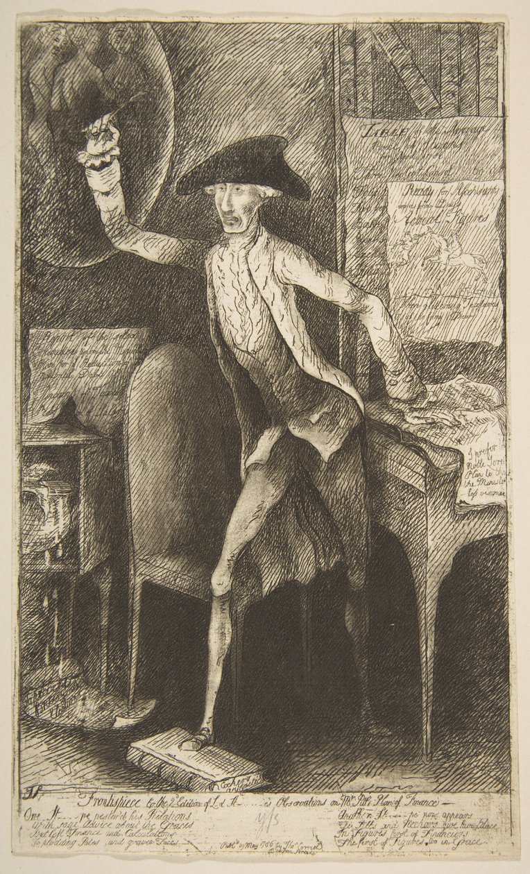 Frontispice till 2:a upplagan av Lord St[anhop]es Observations on Mr. Pitts Pl..., 29 maj 1786. av James Sayers