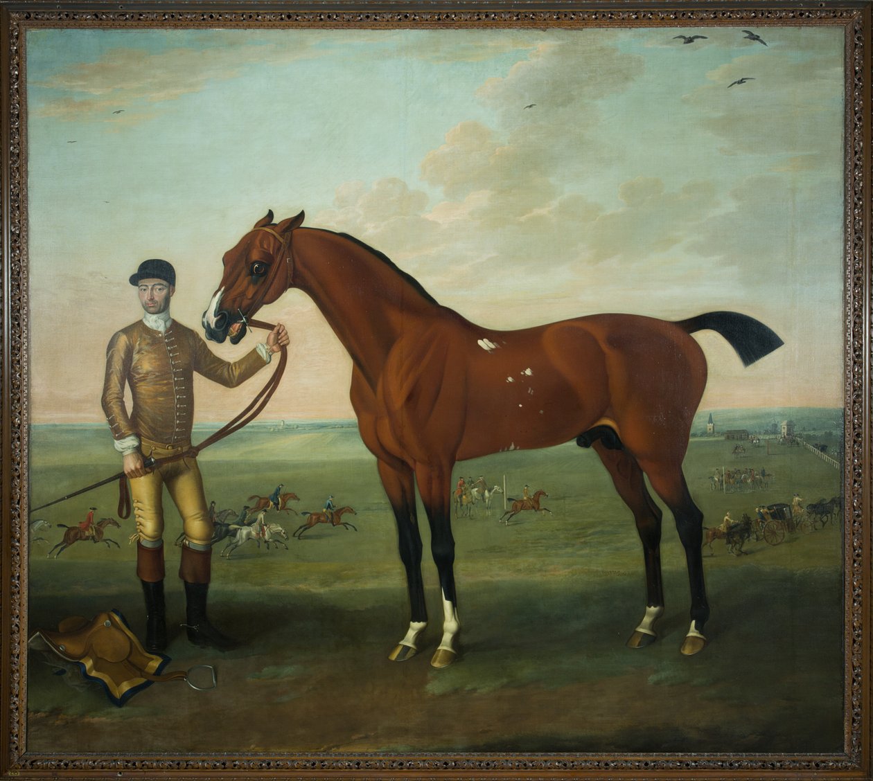 Flying Childers med en brudgum på Newmarket Heath, ca 1722-25 (olja på duk) av James Seymour