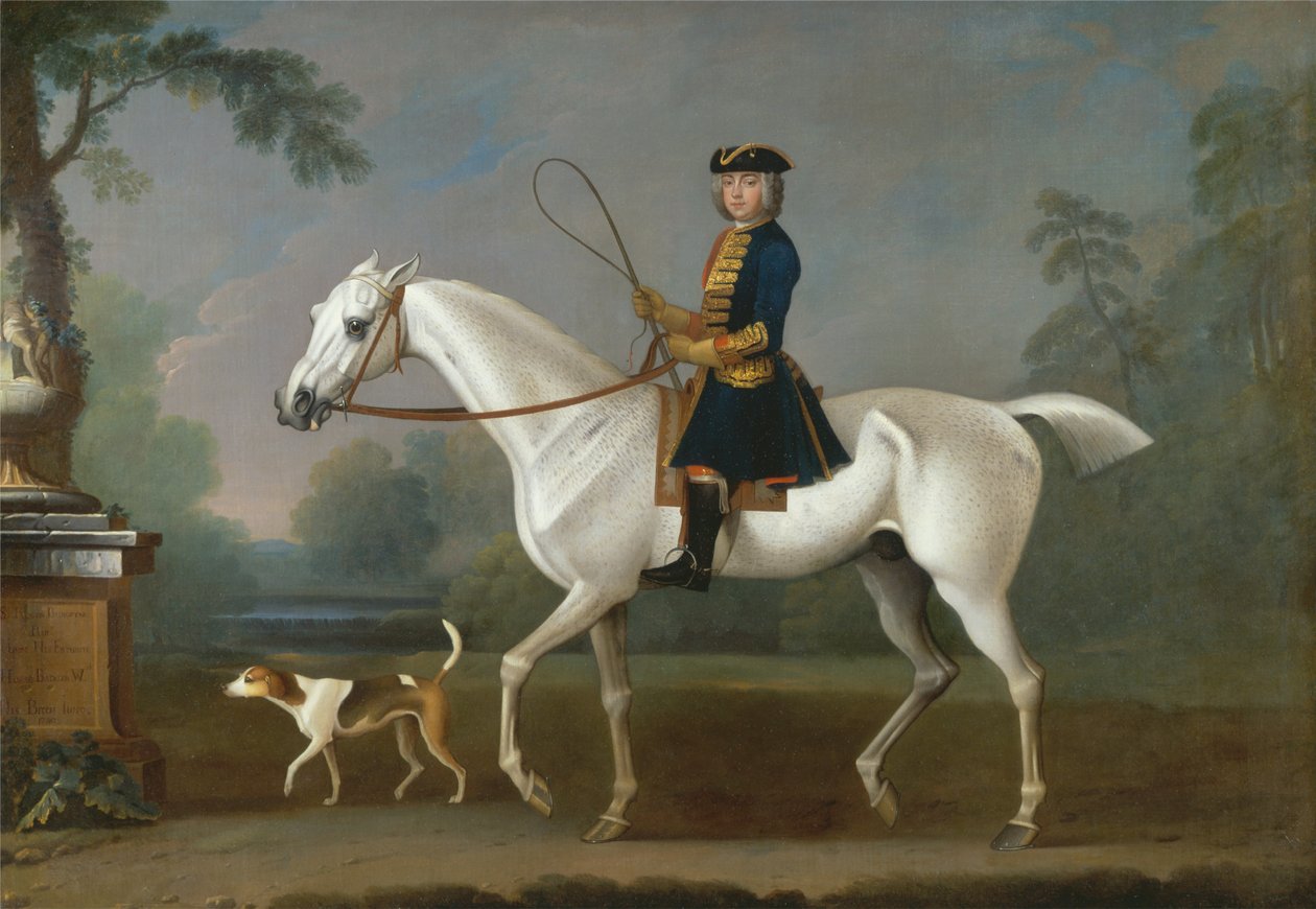 Sir Roger Burgoyne rider "Badger av James Seymour