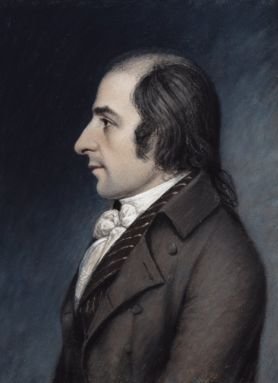 Albert Gallatin, cirka 1797 (pastell på grått papper) av James Sharples
