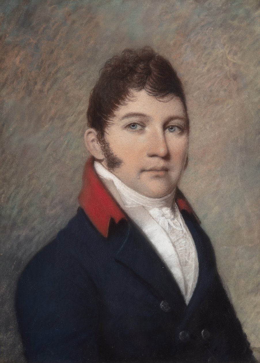 Francis J. Jackson, 3/1810 (pastell på grått papper) av James Sharples