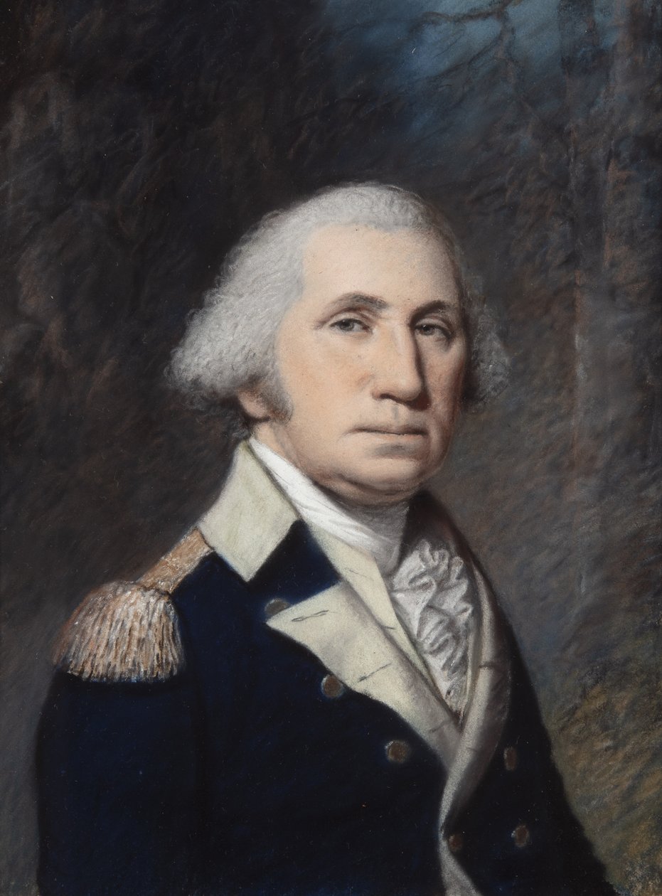 George Washington, förmodligen 1796-97 (pastell på grått papper) av James Sharples