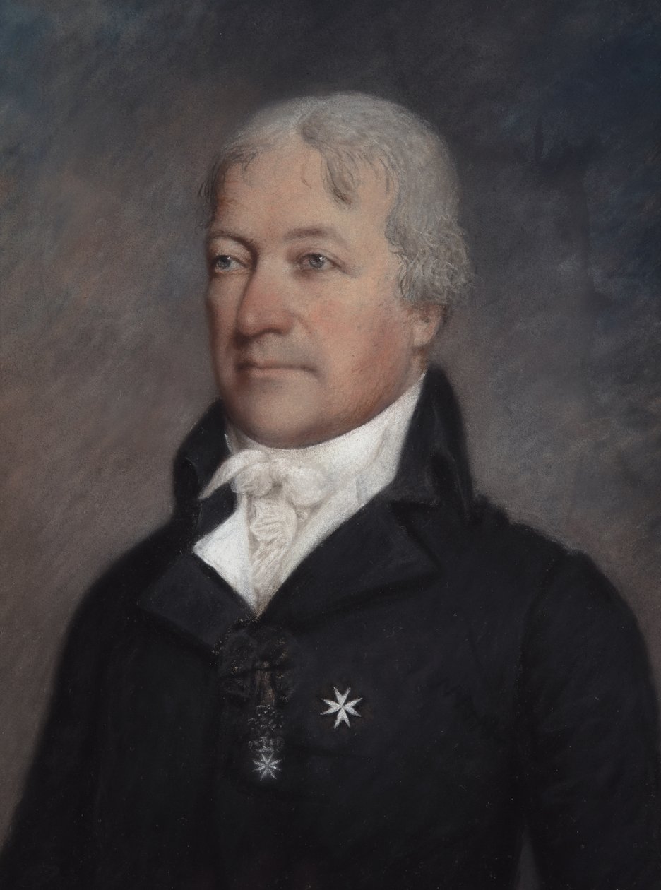 Marquis de Lafayette (pastell på grått papper) av James Sharples