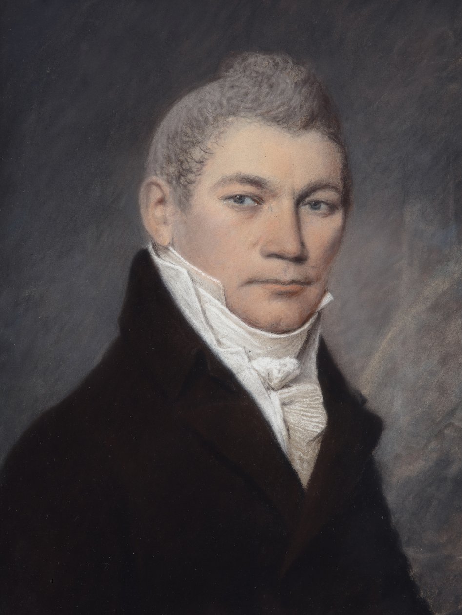 Mr Brown of Philadelphia (pastell på grått papper) av James Sharples