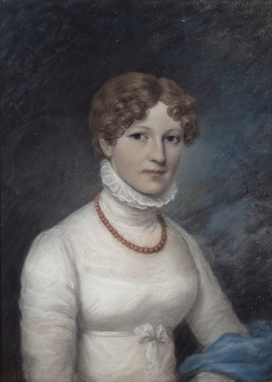 Mrs Morgan, cirka 1794 (pastell på grått papper) av James Sharples