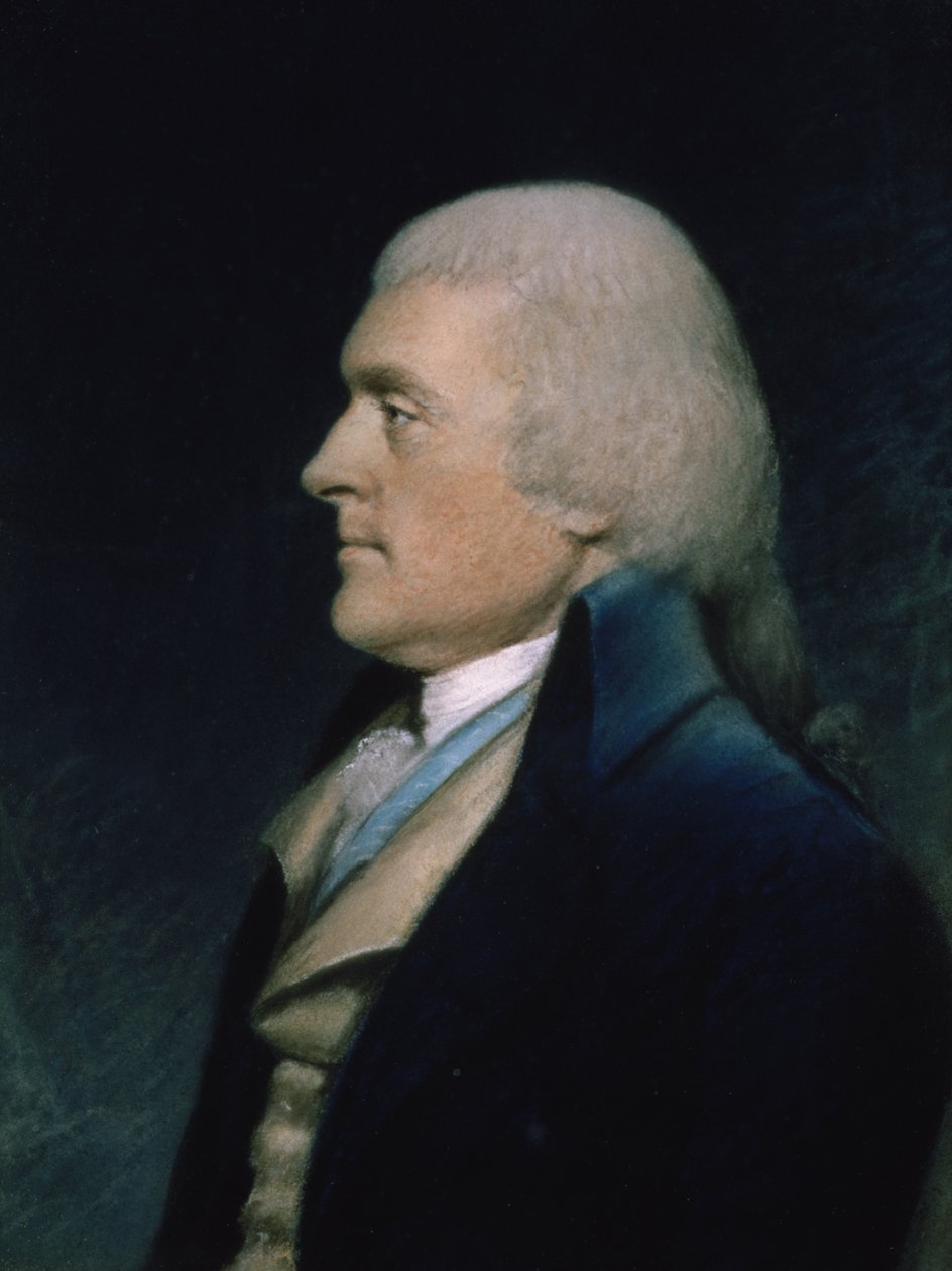 Thomas Jefferson (1743-1826) c.1797 (pastell på papper) av James Sharples
