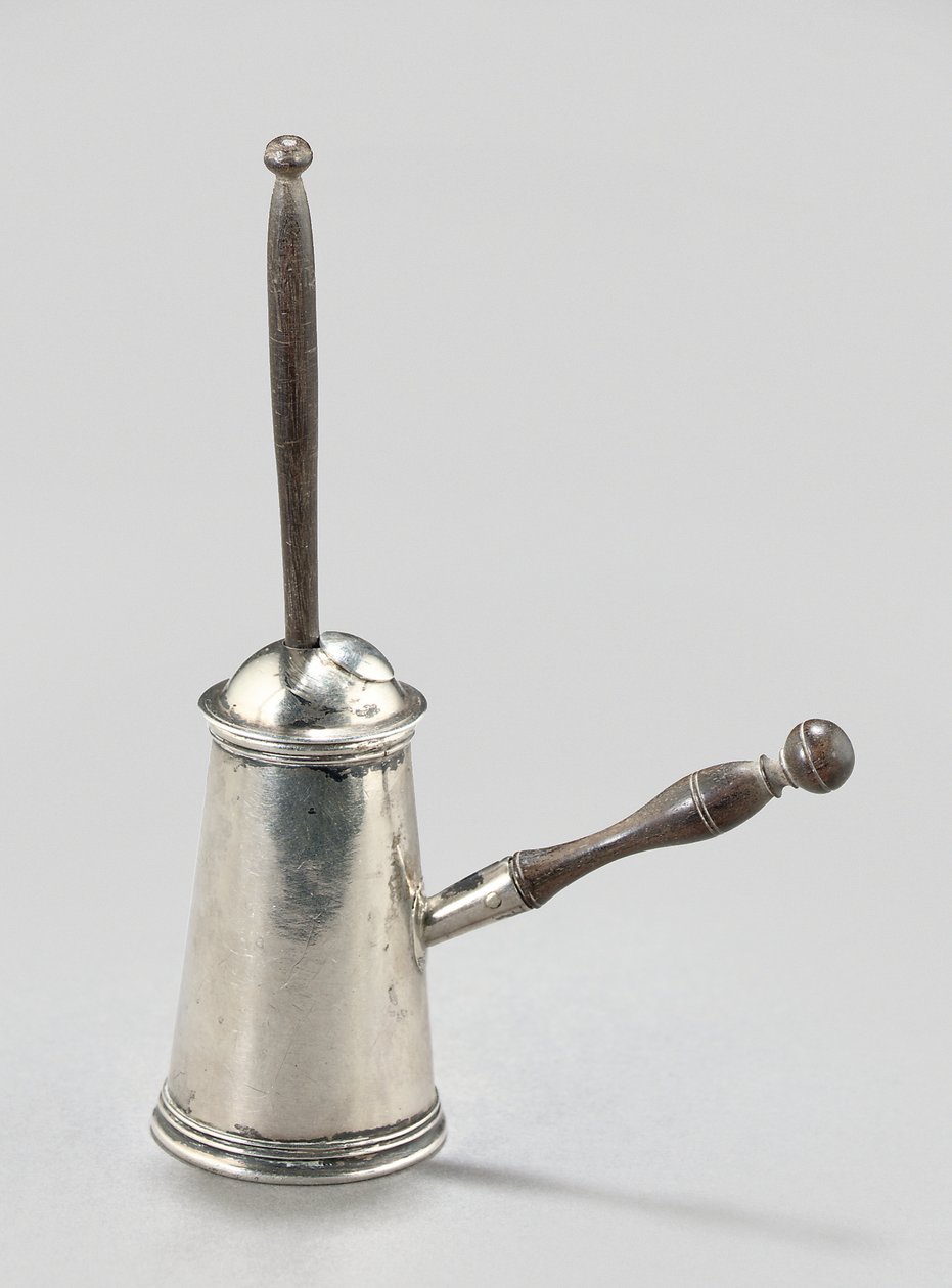 George II leksakschokladkruka, ca 1730 (silver och trä) av James Slater