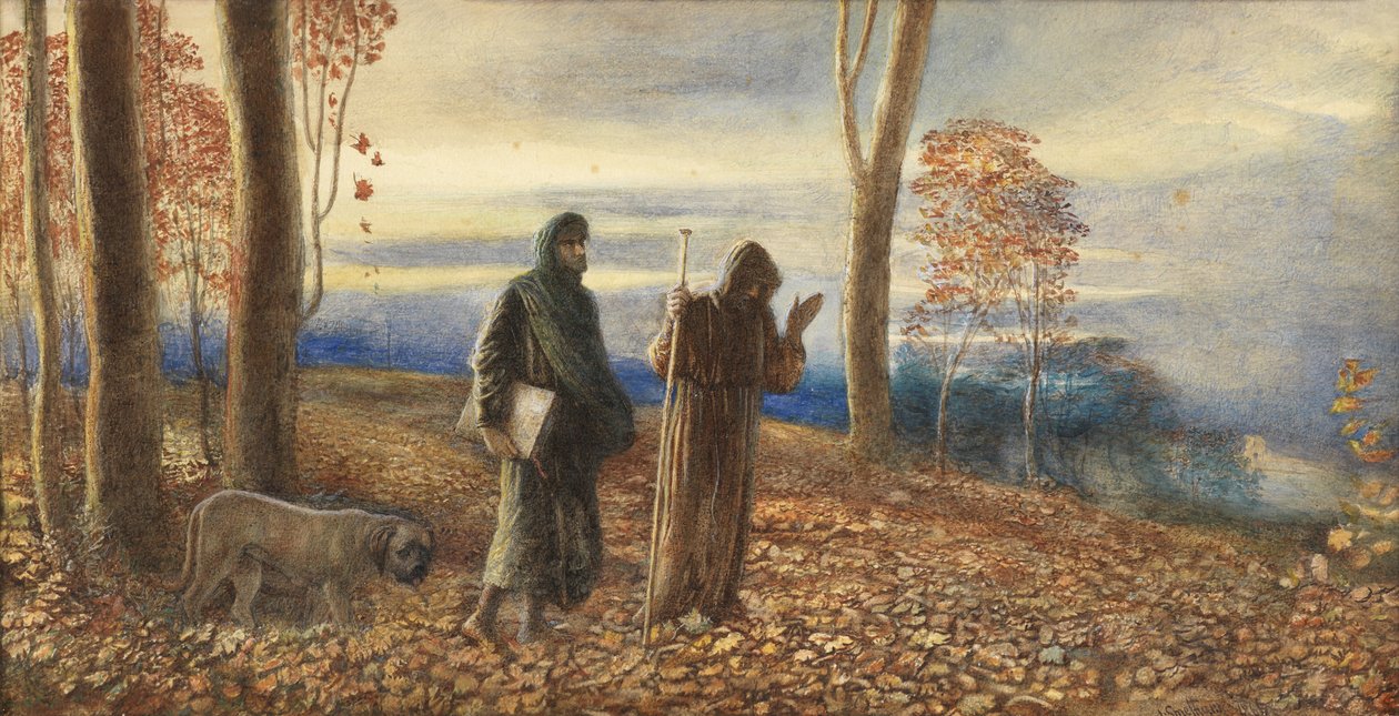 Dante och Vergilius i Vallombrosa, 1866 av James Smetham