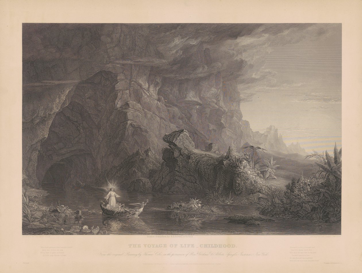 Livets resa: barndom av James Smillie, after Thomas Cole
