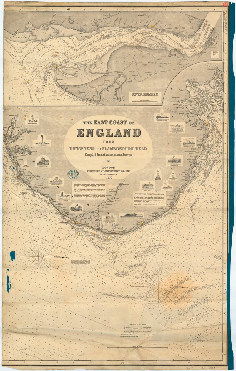 Englands östkust från Dungeness till Flamborough Head av James & Son Imray