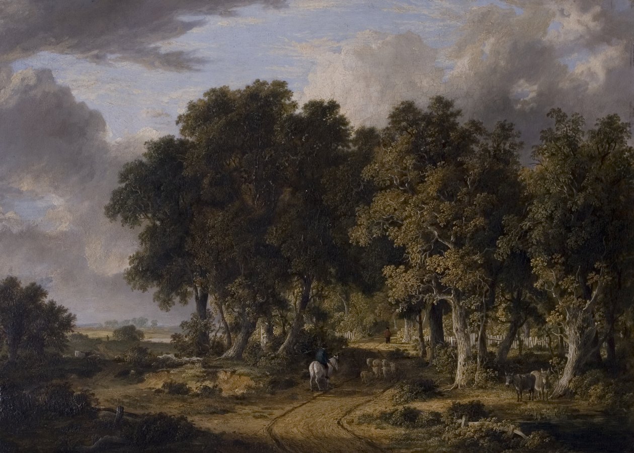 A View in the New Forest, mitten av 1800-talet av James Stark