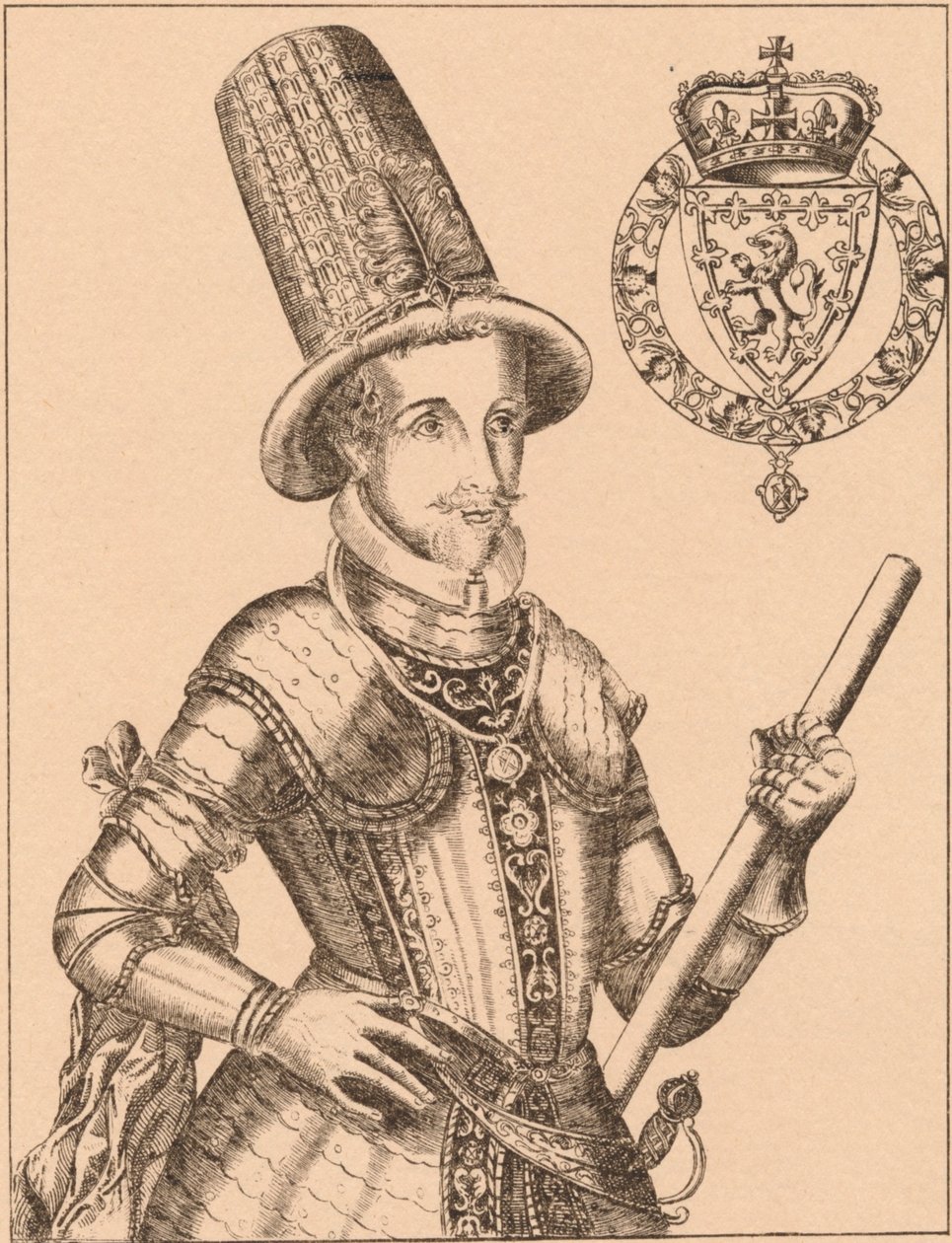 James VI av Skottland, James I av England och Irland 1566-1625, 1889 av James Stirling