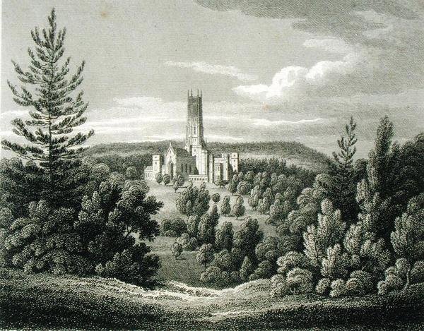 Fonthill Abbey från Beacon av James Storer