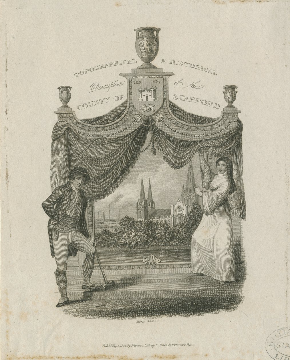 Lichfield Cathedral - South West View: gravyr och [c 1820] av James Storer