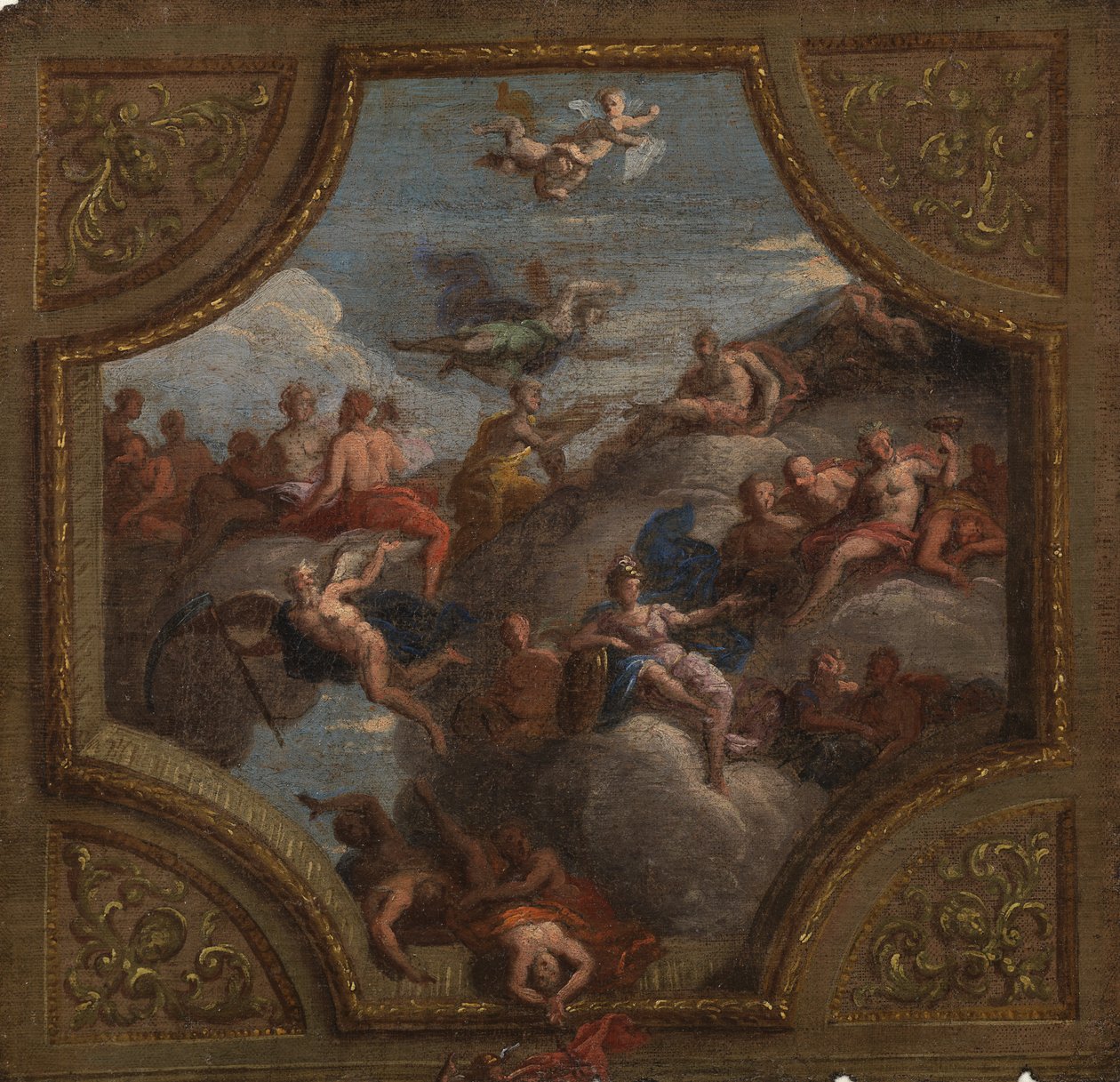 Skiss för en takdekoration, 1700 av James Thornhill